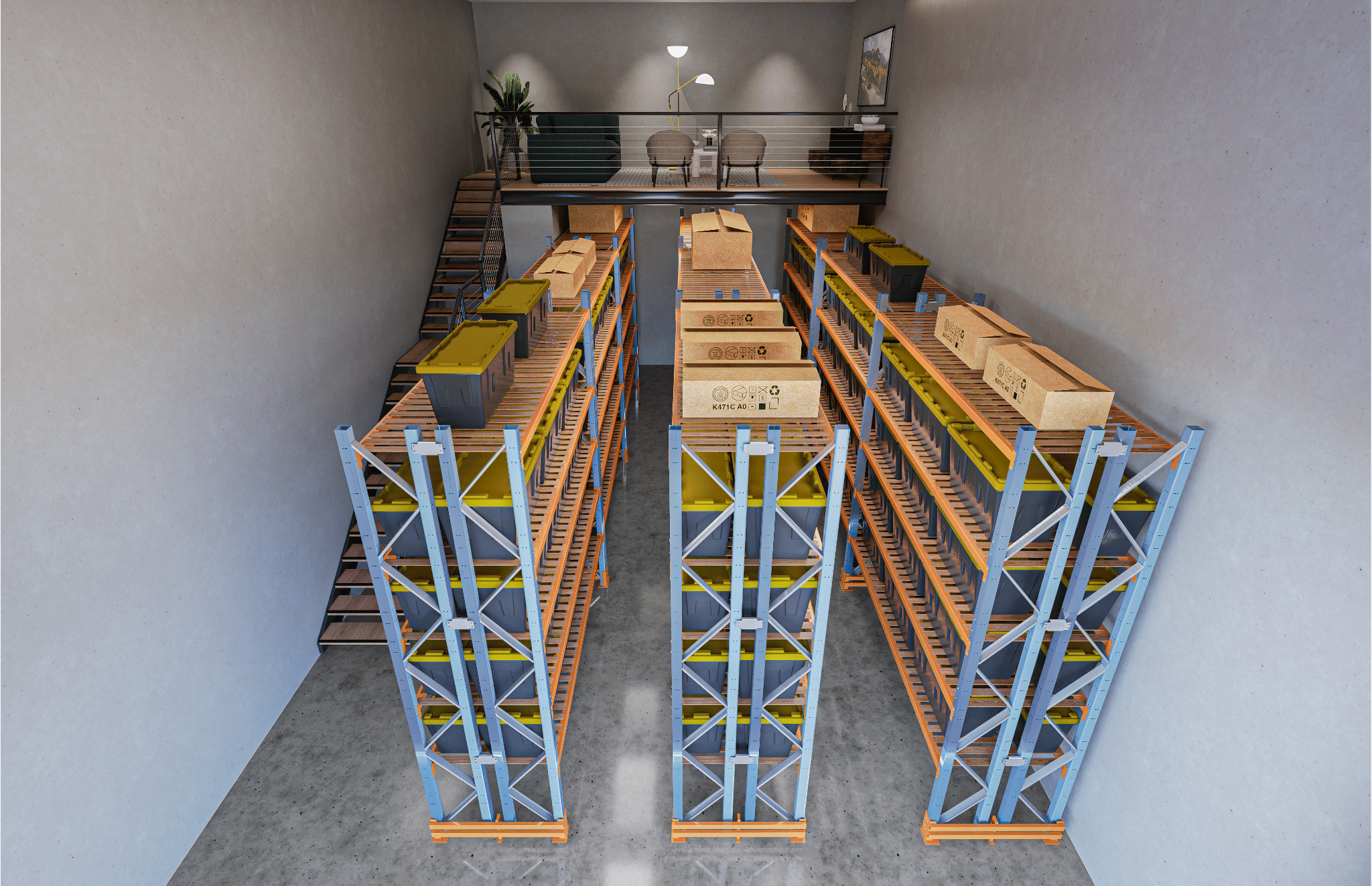 Storage Shelves In Unit